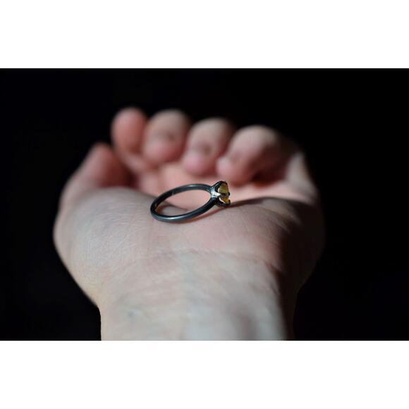 Raw Stone opal ring, rough opal, natural opal, alternative engagement ring - Picture 5 of 5